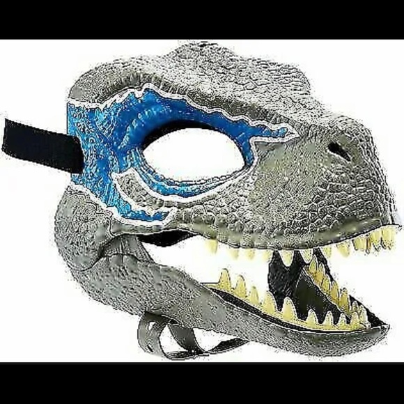 Jurassic World Legacy BLUE VELOCIRAPTOR MASK Moveable Jaw Raptor Dinosaur NEW - Picture 1 of 4